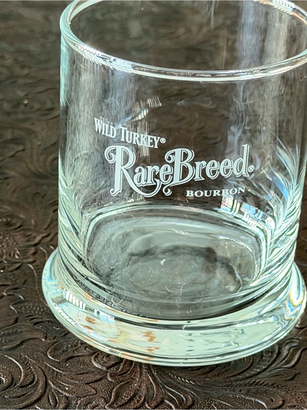 Rare Breed Bourbon Clear Glass Tumbler - Single glass.  Perfect for Father’s Day